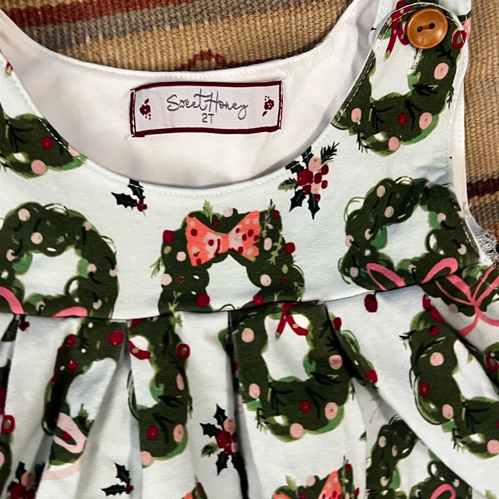 SweetHoney Holiday Christmas Dress 2T - Picture 2 of 5